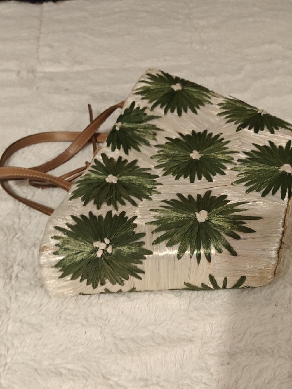 Kate Spade Cabo Natural Straw Floral Bag - Picture 7 of 14